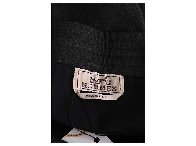 Hermès Hose aus Wolle Anthrazit Anthrazitgrau - Ansicht 5