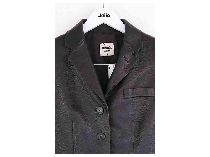 Hermès Brown Leather Jacket - view 2