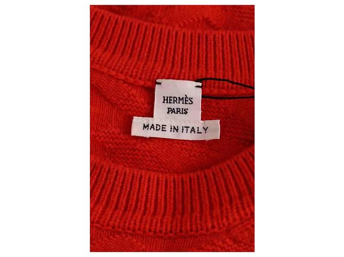 Camisola Hermès de lã laranja - vista 5
