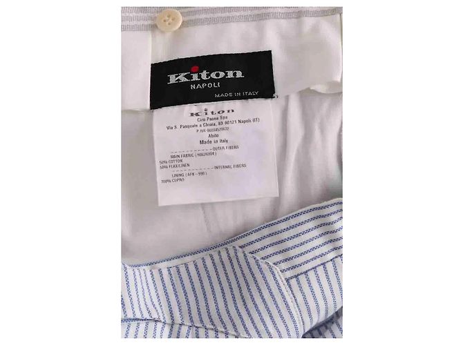 Kiton Blaue gerade Hose - Ansicht 5