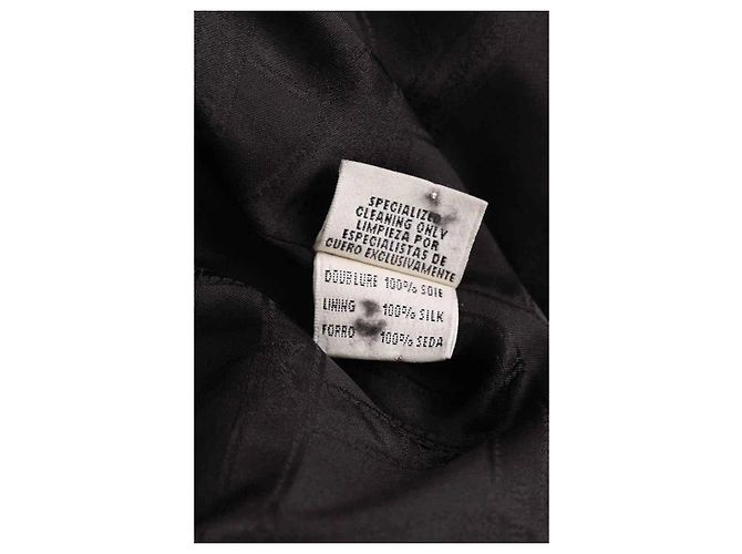 Abrigo Hermès de cuero marrón Castaño - vista 5