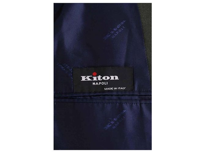 Kiton Anzug aus Baumwolle Khaki - Ansicht 5