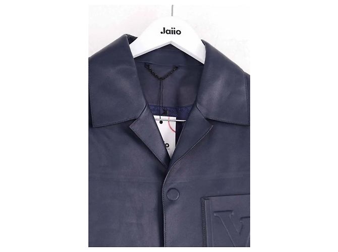 Louis Vuitton Lederjacke Blau XXL - Ansicht 2