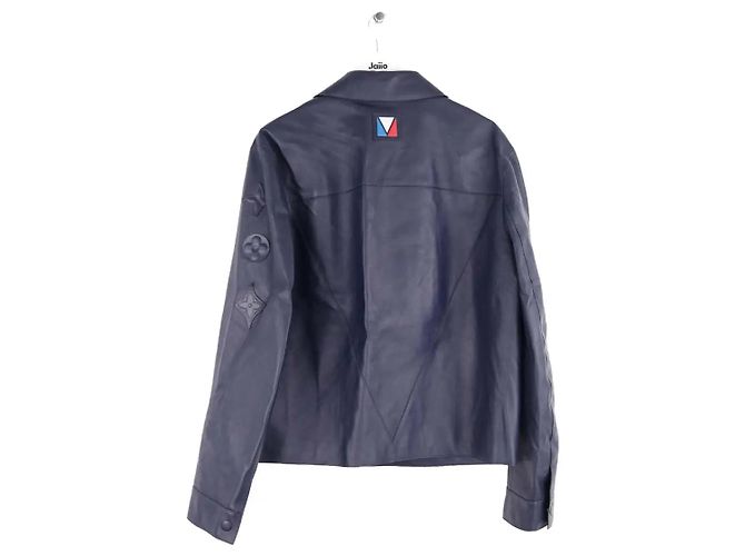 Louis Vuitton Lederjacke Blau XXL - Ansicht 3