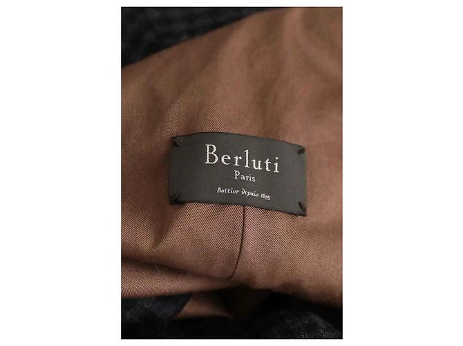 Completo Berluti in lana antracite Grigio antracite - vista 4