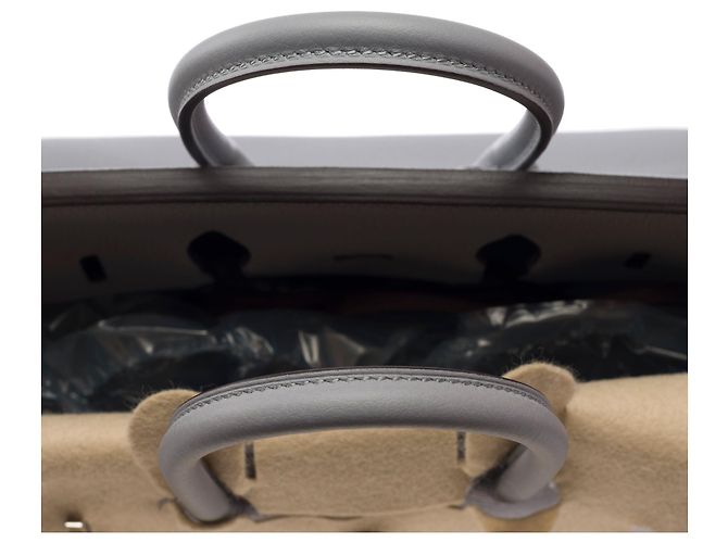 Hermès Borsa HERMES Birkin 25 in Pelle Grigia - 103898 Grigio - vista 10