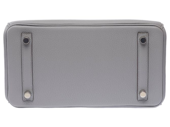 Hermès Borsa HERMES Birkin 25 in Pelle Grigia - 103898 Grigio - vista 11