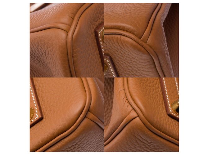 Hermès Borsa HERMES Birkin 35 in Pelle Doré - 103895 D'oro - vista 12