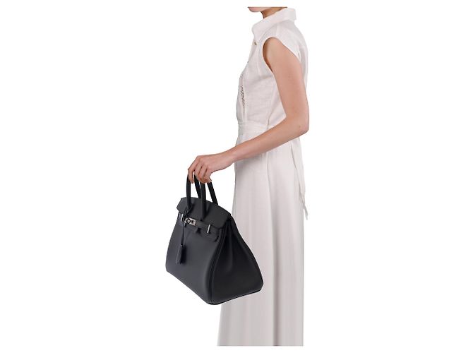 Hermès mala HERMES Birkin 25 em Couro Preto - 103896 - vista 13