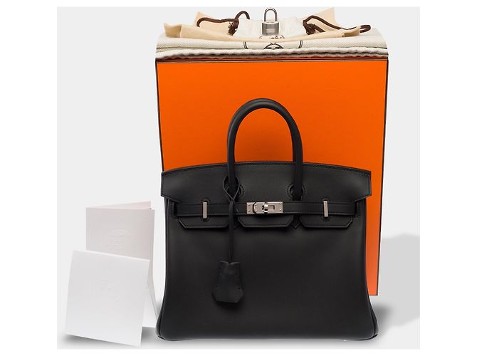 Hermès mala HERMES Birkin 25 em Couro Preto - 103896 - vista 2