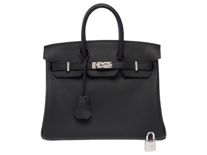 Hermès mala HERMES Birkin 25 em Couro Preto - 103896 - vista 3