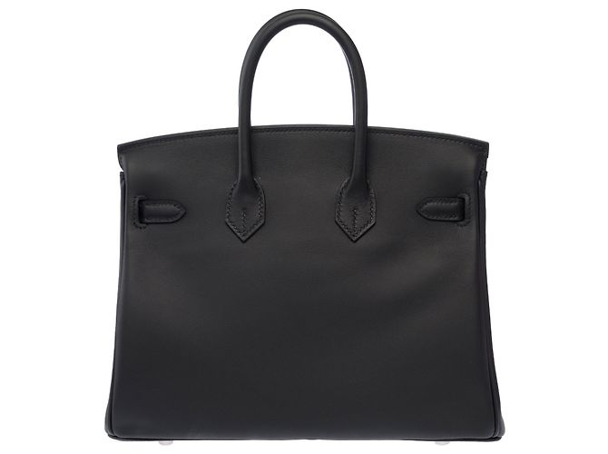 Hermès mala HERMES Birkin 25 em Couro Preto - 103896 - vista 4