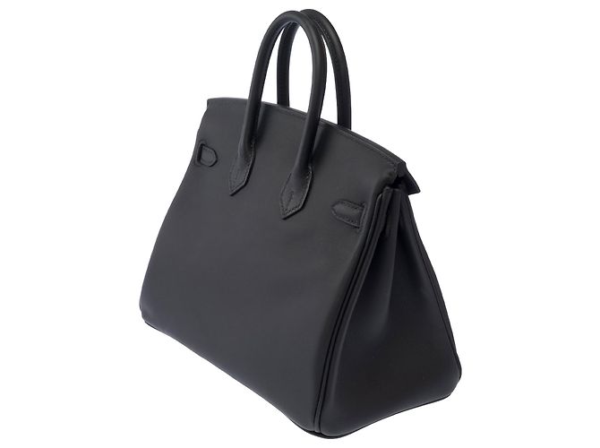 Hermès mala HERMES Birkin 25 em Couro Preto - 103896 - vista 6