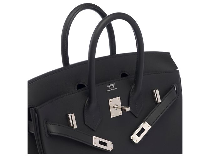 Hermès mala HERMES Birkin 25 em Couro Preto - 103896 - vista 7
