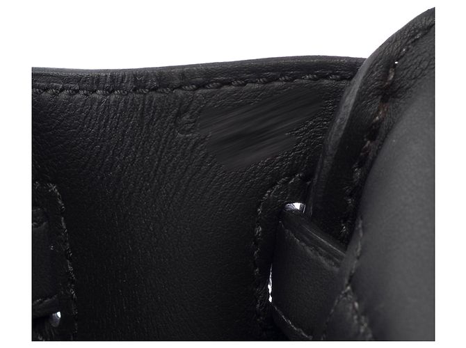 Hermès mala HERMES Birkin 25 em Couro Preto - 103896 - vista 8