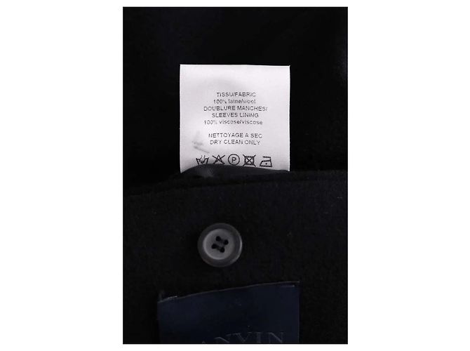 Giacca Lanvin in lana nera da uomo Nero - vista 7