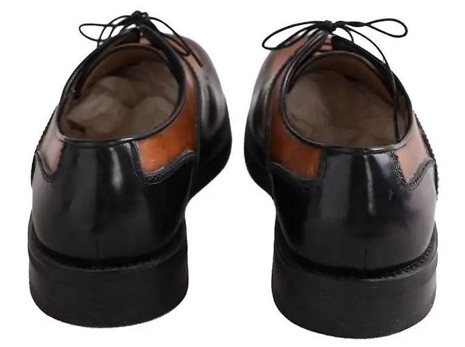 Scarpe stringate in pelle nere Salvatore Ferragamo uomo Nero - vista 2