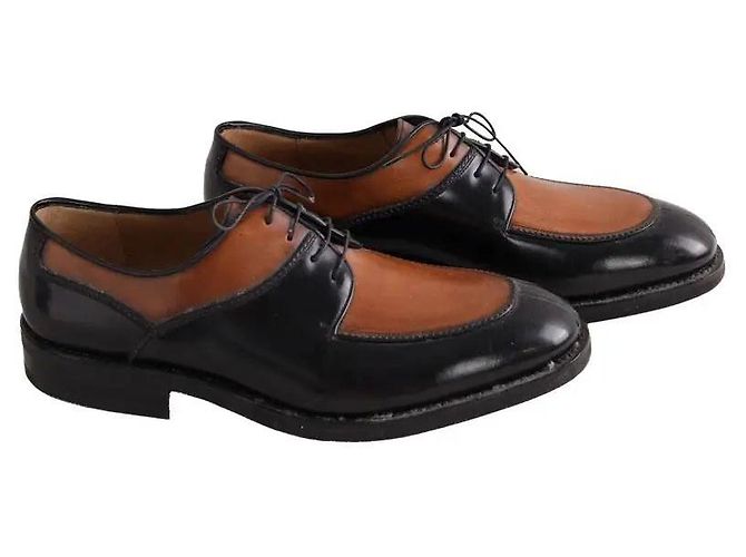 Scarpe stringate in pelle nere Salvatore Ferragamo uomo Nero - vista 3