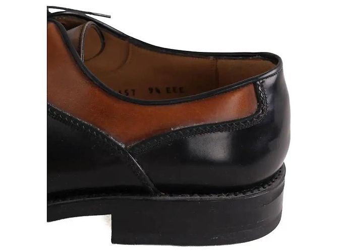 Scarpe stringate in pelle nere Salvatore Ferragamo uomo Nero - vista 4