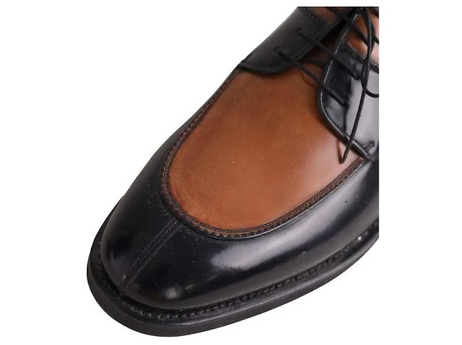 Scarpe stringate in pelle nere Salvatore Ferragamo uomo Nero - vista 5