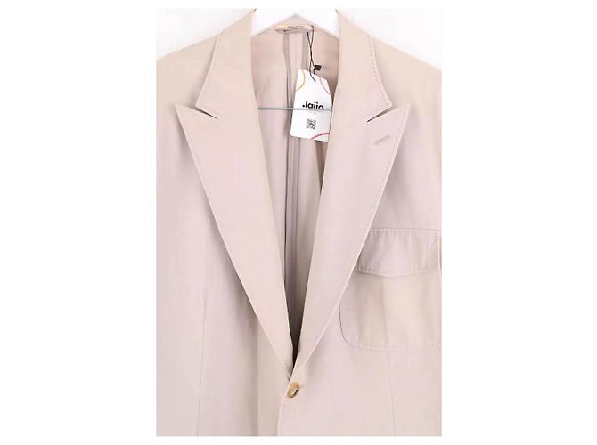 Hermès Jacke aus Baumwolle Beige - Ansicht 2