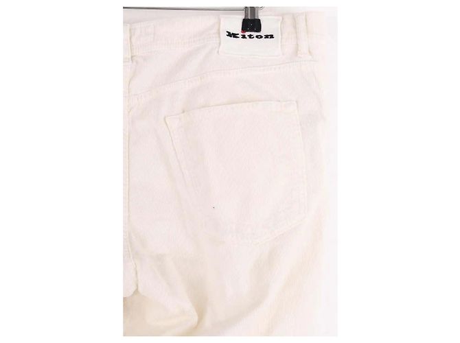 Kiton Weiße gerade Hose - Ansicht 4