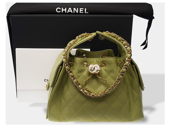 Borsa CHANEL in Pelle Verde - 103891 - vista 2
