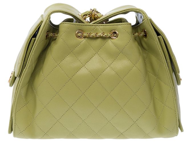 Borsa CHANEL in Pelle Verde - 103891 - vista 4