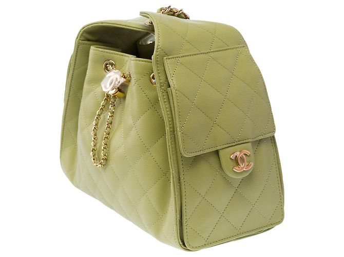 Borsa CHANEL in Pelle Verde - 103891 - vista 5