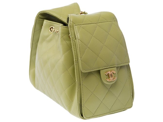 Borsa CHANEL in Pelle Verde - 103891 - vista 6