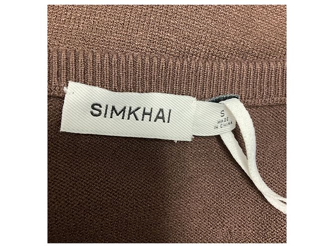 Jonathan Simkhai Simkhai Brown Zadie Embellished Cropped Cardigan Braun - Ansicht 4