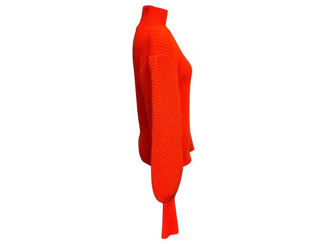 Chloé Chloe Rising Red Rollkragenpullover aus Woll- und Kaschmirstrick Rot - Ansicht 2