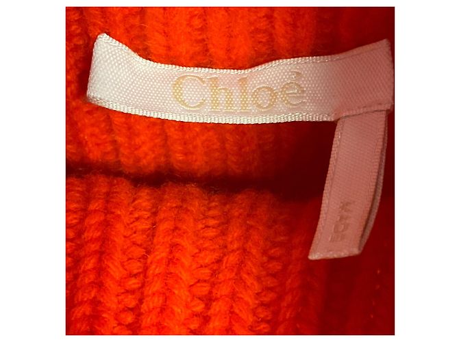 Chloé Chloe Rising Red Rollkragenpullover aus Woll- und Kaschmirstrick Rot - Ansicht 4
