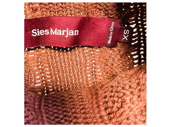 Autre Marque Sies Marjan Ivory / Yellow Multi Maren Printed Cable Turtleneck Sweater Mehrfarben - Ansicht 4
