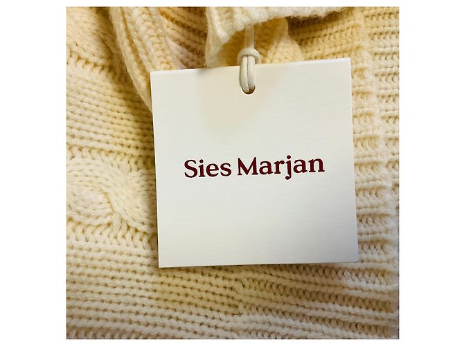 Autre Marque Sies Marjan Ivory / Yellow Multi Maren Printed Cable Turtleneck Sweater Mehrfarben - Ansicht 5