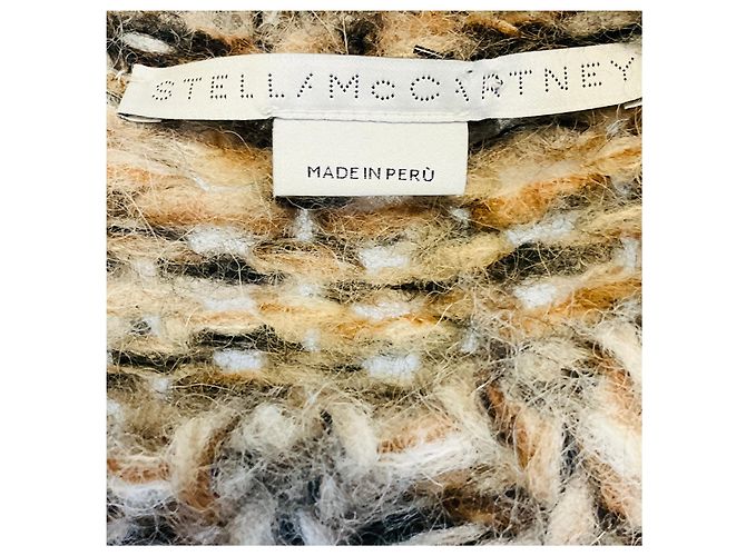 Stella Mc Cartney Stella McCartney beige mehrfarbig gestreifter Strickpullover aus Alpaka und Wolle Mehrfarben - Ansicht 4