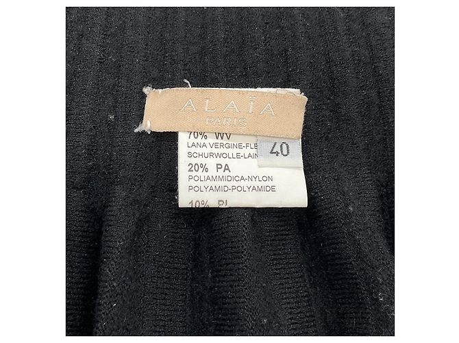Alaïa Alaia schwarzes Strick-Skaterkleid ärmellos mit Cut-outs - Ansicht 4
