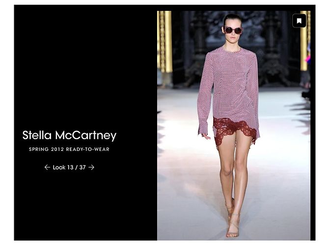 Stella Mc Cartney Stella McCartney Mini Abito in Seta e Pizzo Primavera 2012 Bianco Bordò - vista 9