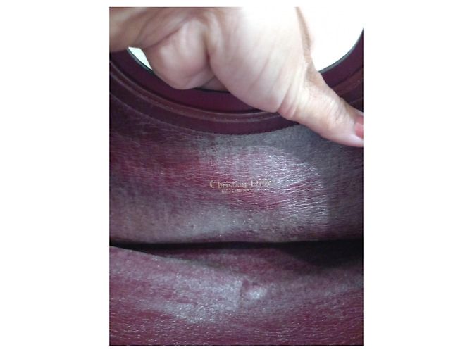 Borsa Christian Dior Monogram Oblique Bordeaux Rosa Bianco - vista 11