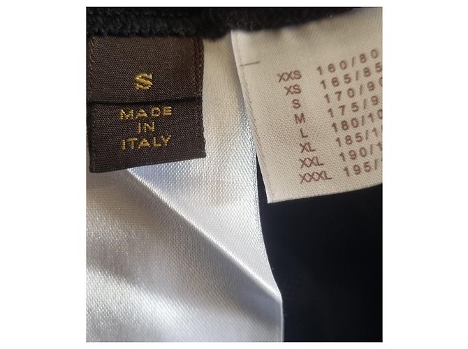 Louis Vuitton Polo Schwarz Piqué-Baumwolle Damier-Kragen - Größe S - Ansicht 8