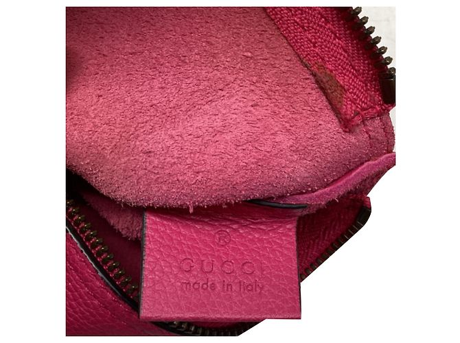 Bolsa de mão com fecho Gucci Medium Portfolio em pele rosa - vista 10