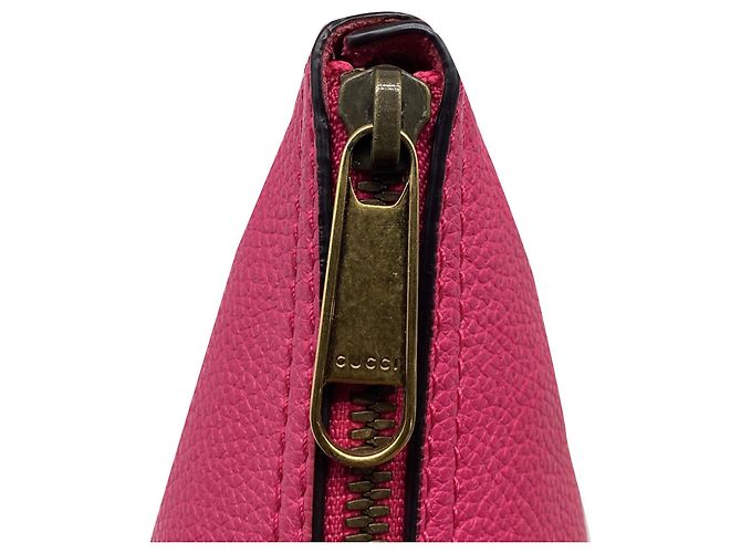 Bolsa de mão com fecho Gucci Medium Portfolio em pele rosa - vista 12