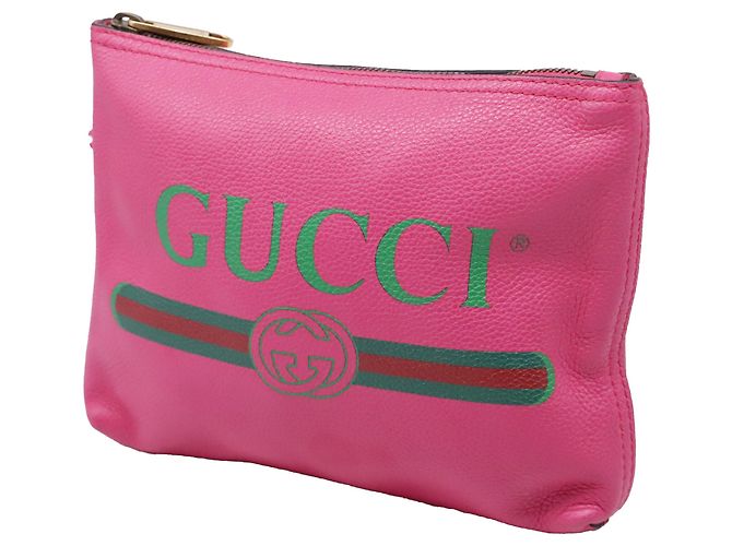 Bolsa de mão com fecho Gucci Medium Portfolio em pele rosa - vista 2