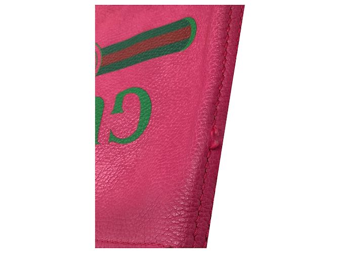 Bolsa de mão com fecho Gucci Medium Portfolio em pele rosa - vista 6