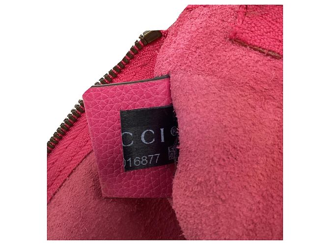 Bolsa de mão com fecho Gucci Medium Portfolio em pele rosa - vista 7