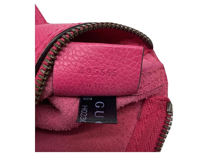 Bolsa de mão com fecho Gucci Medium Portfolio em pele rosa - vista 9