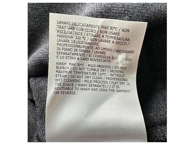 Polo Moncler Maglia com patch de logo em algodão cinza - vista 15