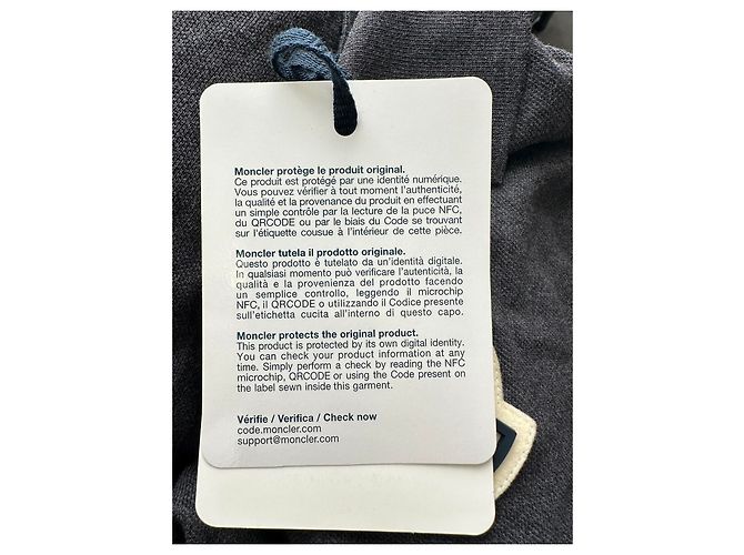 Polo Moncler Maglia com patch de logo em algodão cinza - vista 16