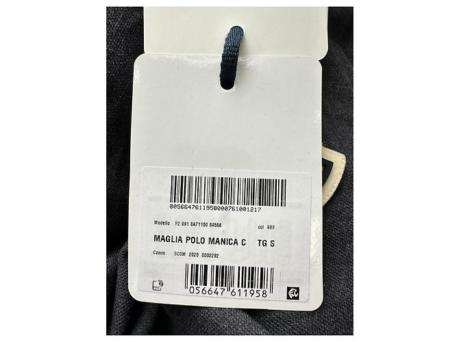 Polo Moncler Maglia com patch de logo em algodão cinza - vista 18