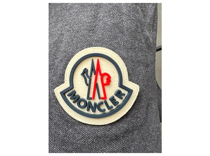 Polo Moncler Maglia com patch de logo em algodão cinza - vista 22